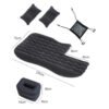 Car Travel Bed Iatable Detachable Air Mattress Set With Pump For SUV Travel, Camping, Vacation Back Seat Blow-Up Sleeping Pad
