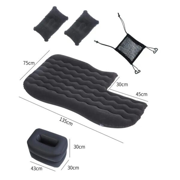 Car Travel Bed Iatable Detachable Air Mattress Set With Pump For SUV Travel, Camping, Vacation Back Seat Blow-Up Sleeping Pad